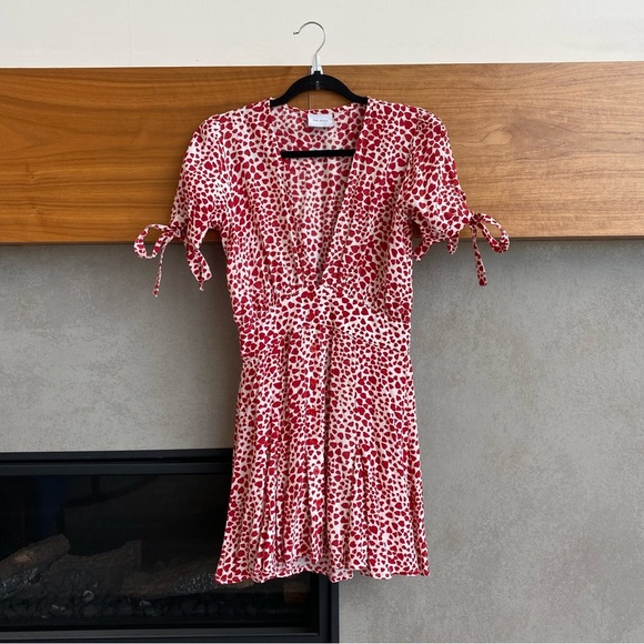 Rue Stiic Laguna Mini Dress Red Hearts, Size XS - Picture 5 of 13